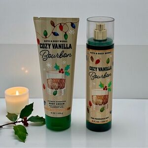 Bath and Body Works Cozy Vanilla Bourbon Body Care Holiday Gift Set NWT